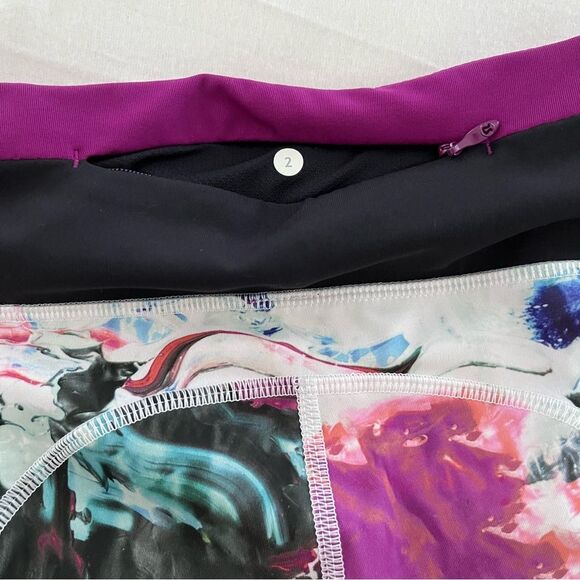 NWOT Lululemon Speed Tight III Luxtreme Pigment Wave Print Leggings, Size 2 - Picture 6 of 11